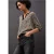 Street One Dames Leo blouse met gespleten hals in Beige