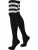 normani Overknee kousen  zwart / wit