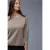Street One Dames Shirt met zijdeachtige look en details in Bruin