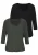 LASCANA Shirt  donkergroen / zwart