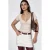 V-hals Korte Mouwen Gebreide Blouse met Knoopsluiting