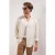TRENDYOL MAN Heren Beige Gestreept Lang Regular fit Overhemden