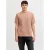 JACK & JONES PREMIUM regular T-shirt oranje met ingebreid patroon