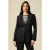Oltre Pure Linen Blazer Jacket Black