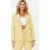 TRENDYOLMİLLA Dames Geel Effen Lang Regular fit Blazers
