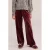 WE Fashion fluwelen loose fit casual broek – donkerrood