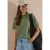 Shirt met korte mouwen, capuchon en opdruk