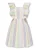 ONLY GIRLS Jurk ‘Viola’  geel / lichtgroen / braam / natuurwit