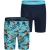 Happy Shorts Heren boxershorts met lange pijpen boxer briefs flower print 2-pack