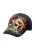 Ed Hardy Pet ‘Skull’  cyaan blauw / lichtgeel / kreeft / zwart