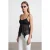 Kant strikvoorzijde mouwloze blouse