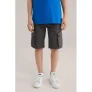 WE Fashion straight cargo short grijs