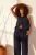 TRENDYOLMİLLA Dames Donkerblauw Effen Mouwloos Regular fit Blouses