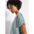 Street One Dames Silk-Look Shirt met rimpels in Blauw