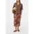 Scotch & Soda Linen Blend Printed Wrap Skirt Inky Sun Brown