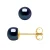 Stud Earrings Gekweekte parels 56mm Black Yellow Gold