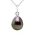 Hangers TAHITI Black Pear 89mm Wit Goud 18 Karaat Wordt geleverd met ketting