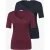 Street One Dames Shirt met hartvormige halslijn in een pak van 2 in Blauw|Rood