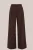 WE Fashion – Dames regular fit pantalon van linnenmix – Regular fit – Donkerbruin – Linnen –