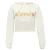 Diadora Cropped Witte Hoodie voor Vrouwen