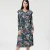Fit-and-flare bloem-print midi-jurk