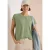 Cecil Dames Blouse met korte mouwen en een mix van texturen in Groen