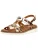 ARA Sandalen met riem  bruin / goud / zilver