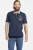 Jan Vanderstorm regular fit polo met printopdruk ORVAR Plus Size donkerblauw