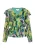 IZIA Blouse  groen / lila / zwart