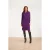 Smashed Lemon 24622 paarse gebreide jurk met ronde hals |