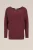 WE Fashion – Dames Trui met structuur – Regular fit – Donkerrood – Viscose –
