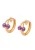 faina Oorbellen  rose-goud / lila / transparant