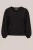 WE Fashion – Dames v-hals sweater – curve – Regular fit – Zwart – LENZING™ ECOVERO™ viscose – Plus Size