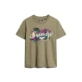 Casual T-shirt voor dames Superdry Tattoo Script