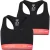 Happy Shorts Dames sport bh bustier zwart 2-pack
