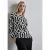 Street One Dames Jaquard overhemd in Zwart