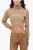 Geborduurde cropped SUNSET coltrui in beige