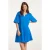 Smashed Lemon 25152 balloon sleeve kort jurk in kobaltblauw