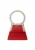 faina Handtas  rood / zilver / transparant