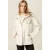 Oltre Short Coat In Scuba Fabric With Brooch White