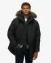 Superdry Mannen Everest Parka met Imitatiebont Zwart