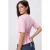 TRENDYOLMİLLA Dames Roze Effen Kort Getailleerd T-shirts