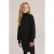 WE Fashion jurk met col rib gebreid zwart