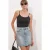 Hoge Taille Polkadot Denim Mini Rok