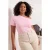 Trendyol Curve Dames Roze Effen Kort Getailleerd Grote maten Blouses