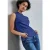 Street One Dames Basic top met col in Blauw