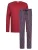 Mey Pyjama lang ‘Graphic Stripes’  rood