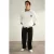 TRENDYOL MAN Heren Ecru Bloemen Lang Oversized Sweatshirts
