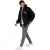 Minoti Heren-varsityjack met afneembare capuchon en geborduurd logo (Zwart)
