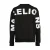 Malelions regular fit sweater met backprint – zwart